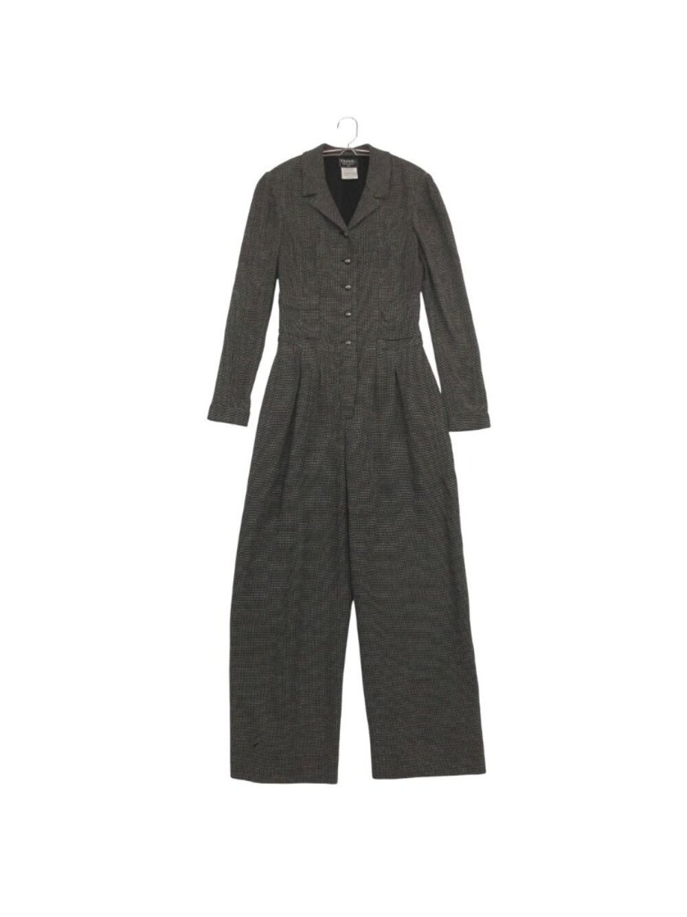 Chanel Jumpsuit Wool Silk CC Logo Jumps All in One Black